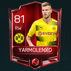 Andriy Yarmolenko 81 OVR Fifa Mobile Base Elite Player