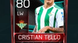 Cristian Tello 80 OVR Fifa Mobile La Liga Rivalries Player