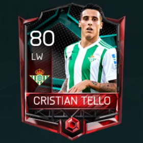 Cristian Tello 80 OVR Fifa Mobile La Liga Rivalries Player