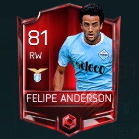 Felipe Anderson 81 OVR Fifa Mobile Base Elite Player