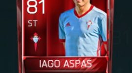 Iago Aspas 81 OVR Fifa Mobile Base Elite Player