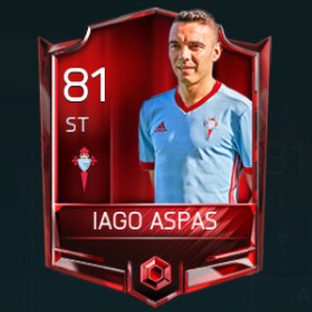 Iago Aspas 81 OVR Fifa Mobile Base Elite Player