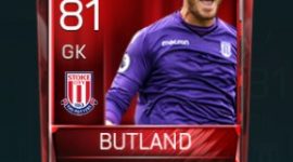 Jack Butland 81 OVR Fifa Mobile Base Elite Player