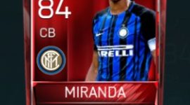 João Miranda 84 OVR Fifa Mobile Base Elite Player