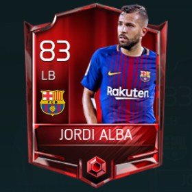 Jordi Alba 83 OVR Fifa Mobile Base Elite Player
