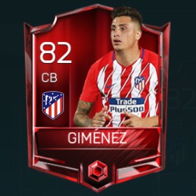 José Giménez 82 OVR Fifa Mobile Base Elite Player