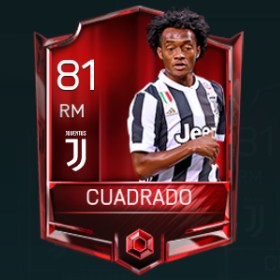 Juan Cuadrado 81 OVR Fifa Mobile Base Elite Player