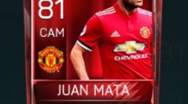 Juan Mata 81 OVR Fifa Mobile Base Elite Player
