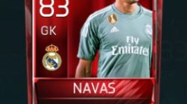 Keylor Navas 83 OVR Fifa Mobile Base Elite Player