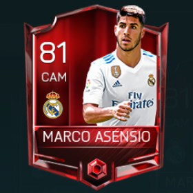 Marco Asensio 81 OVR Fifa Mobile Base Elite Player