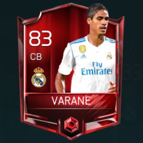 Raphaël Varane 83 OVR Fifa Mobile Base Elite Player
