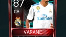 Raphaël Varane 87 OVR Fifa Mobile La Liga Rivalries Player