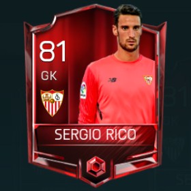 Sergio Rico 81 OVR Fifa Mobile Base Elite Player