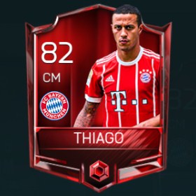 Thiago Alcântara 82 OVR Fifa Mobile Base Elite Player