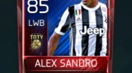 Alex Sandro 85 OVR Fifa Mobile TOTY Player