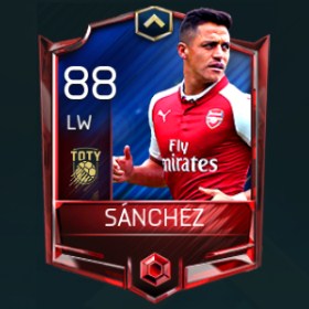 Alexis Sánchez 88 OVR Fifa Mobile TOTY Player