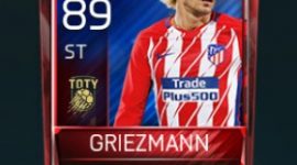 Antoine Griezmann 89 OVR Fifa Mobile TOTY Player