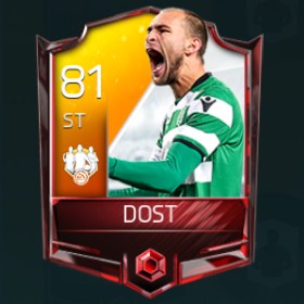 Bas Dost 81 OVR Fifa Mobile TOTW Player