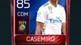 Casemiro 85 OVR Fifa Mobile TOTY Player