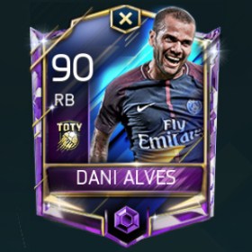 Dani Alves 90 OVR Fifa Mobile TOTY Player
