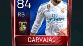 Dani Carvajal 84 OVR Fifa Mobile TOTY Player