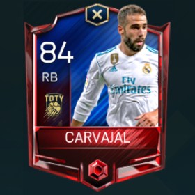 Dani Carvajal 84 OVR FIFA Mobile 18 TOTY (Team of the Year) Player