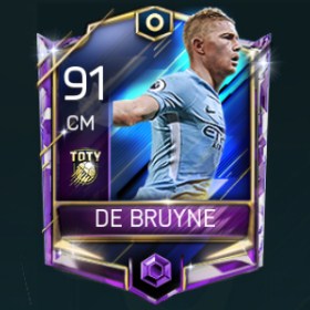 Kevin De Bruyne 91 OVR Fifa Mobile TOTY Player