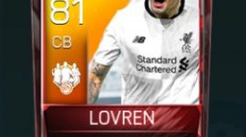 Dejan Lovren 81 OVR Fifa Mobile TOTW Player