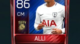 Dele Alli 86 OVR Fifa Mobile TOTY Player