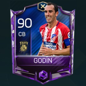 Diego Godín 90 OVR Fifa Mobile TOTY Player