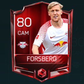 Emil Forsberg 80 OVR Fifa Mobile Base Elite Player
