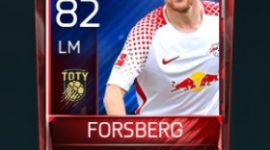 Emil Forsberg 82 OVR Fifa Mobile TOTY Player