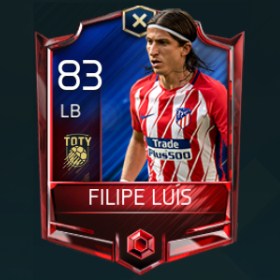 Filipe Luís 83 OVR Fifa Mobile TOTY Player