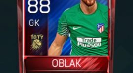 Jan Oblak 88 OVR Fifa Mobile TOTY Player