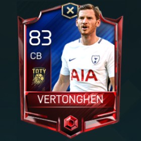 Jan Vertonghen 83 OVR Fifa Mobile TOTY Player