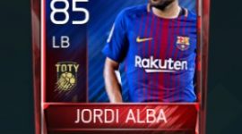 Jordi Alba 85 OVR Fifa Mobile TOTY Player