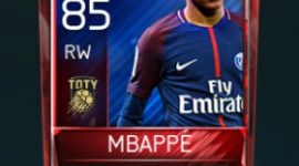 Kylian Mbappé 85 OVR Fifa Mobile TOTY Player