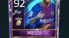 Lionel Messi 92 OVR Fifa Mobile TOTY Player