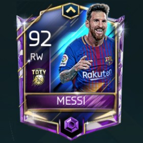 Lionel Messi 92 OVR Fifa Mobile TOTY Player