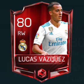 Lucas Vázquez 80 OVR Fifa Mobile Base Elite Player