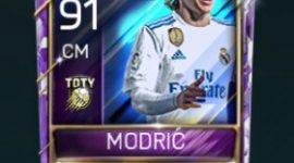 Luka Modrić 91 OVR Fifa Mobile TOTY Player