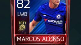 Marcos Alonso 82 OVR Fifa Mobile TOTY Player