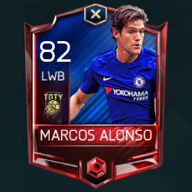 Marcos Alonso 82 OVR Fifa Mobile TOTY Player