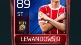 Robert Lewandowski 89 OVR Fifa Mobile TOTY Player