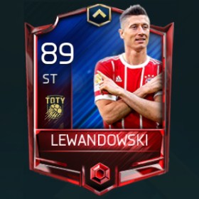 Robert Lewandowski 89 OVR Fifa Mobile TOTY Player