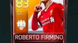 Roberto Firmino 83 OVR Fifa Mobile TOTW Player