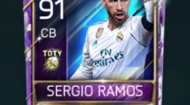 Sergio Ramos 91 OVR Fifa Mobile TOTY Player