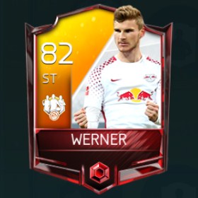 Timo Werner 82 OVR Fifa Mobile TOTW Player