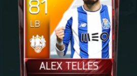 Alex Telles 81 OVR Fifa Mobile TOTW Player