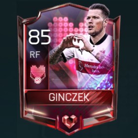 Daniel Ginczek 85 OVR Fifa Mobile 18 Heartbreakers Player